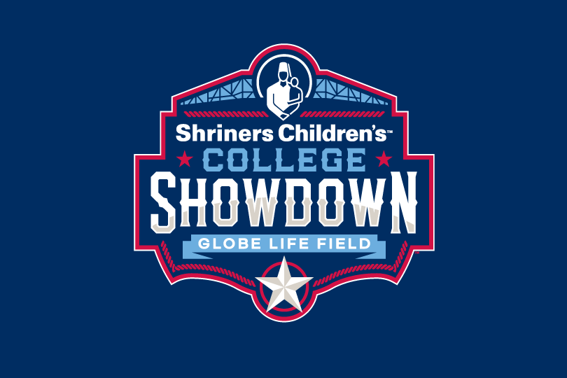 Shriners Children's College Showdown Globe Life Field logo