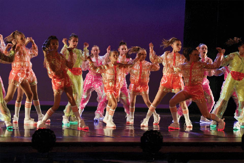 Dancers performing at the Art with Heart dance competition